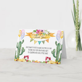 Baby Shower Fiesta Vielen Dank Karte