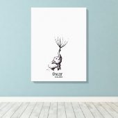 Baby Shower Fingerprint Gästebuch - Leinwand (Insitu (Holzboden))