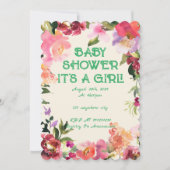 BABY SHOWER FLORAL BLUSH SAVE THE DATE (Vorderseite)