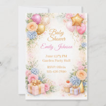 Baby Shower Floral Invitation
