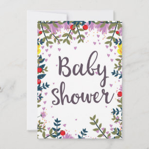 Baby Shower Floral Invite Einladung