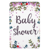 Baby Shower Floral Invite Magnet (Vertikal)