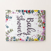 Baby Shower Floral Invite Puzzle (Horizontal)
