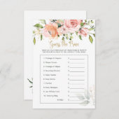 Baby Shower Floral rät das Preisspiel (Vorne/Hinten)