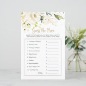 Baby Shower Floral rät das Preisspiel (Stehend Vorderseite)