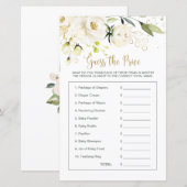 Baby Shower Floral rät das Preisspiel (Vorne/Hinten)