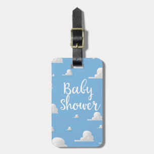 Baby Shower Fluffige Weiße Wolken Gepäckanhänger
