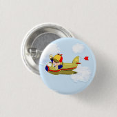 Baby-Shower-Flugzeug Button (Vorne & Hinten)