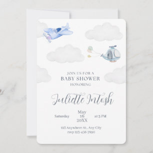 Baby-Shower-Flugzeug-Einladung Einladung