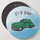 Baby shower for a boy, sedan button (Vorne & Hinten)