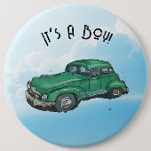 Baby shower for a boy, sedan button (Vorderseite)
