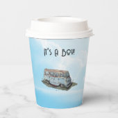 Baby shower for a boy, sedan pappbecher (Rückseite)