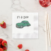 Baby shower for a boy, sedan serviette (Beispiel)