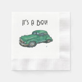 Baby shower for a boy, sedan serviette (Vorderseite)