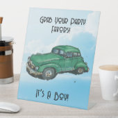 Baby shower for a boy, sedan sockelschild (In Situ)