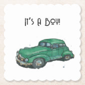 Baby shower for a boy, sedan untersetzer (Vorderseite)