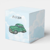 Baby shower for a boy, Van and sedan  Geschenkschachtel (Rückseite)