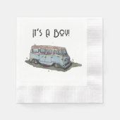 Baby shower for a boy, van serviette (Vorderseite)