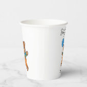 Baby Shower for Boy Blue Balloon Teddy Bear  Pappbecher (Rechts)