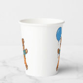 Baby Shower for Boy Blue Balloon Teddy Bear  Pappbecher (Rechts)