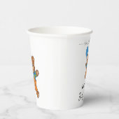 Baby Shower for Boy Blue Balloon Teddy Bear  Pappbecher (Rechts)