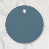 Baby Shower for Boy – Blue Bow , Customizable Geschenkanhänger (Rückseite)