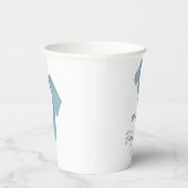 Baby Shower for Boy – Blue Bow, Customizable  Pappbecher (Rechts)