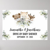 Baby Shower Forest Animals Poster (Vorne)