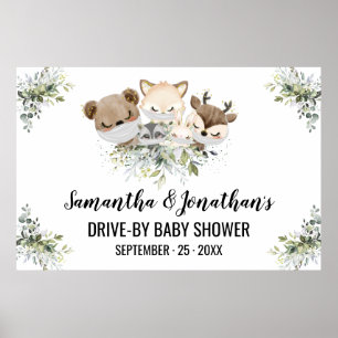 Baby Shower Forest Animals Poster