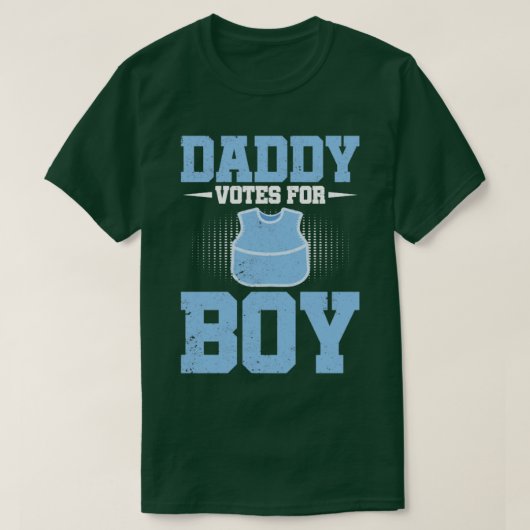 Baby Shower Funny Future Vater Team Boy Gender Rev T-Shirt (Design vorne)