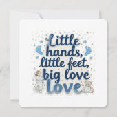 Baby Shower für kleine Füße Save The Date (Rückseite)