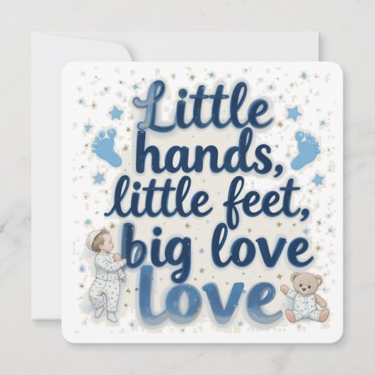Baby Shower für kleine Füße Save The Date (Vorderseite)