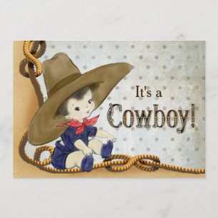 Baby Shower für kleinen Cowboy Einladung