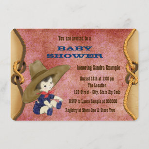 Baby Shower für kleinen Cowboy Einladung