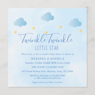 Baby Shower für Paare Twinkle Twinkle Little Star Einladung