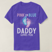 Baby Shower Future Vater Rosa oder Blue Gender Rev T-Shirt (Design vorne)