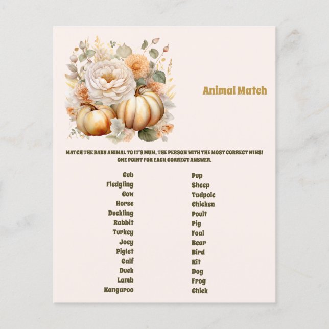 Baby Shower Game (Vorderseite)