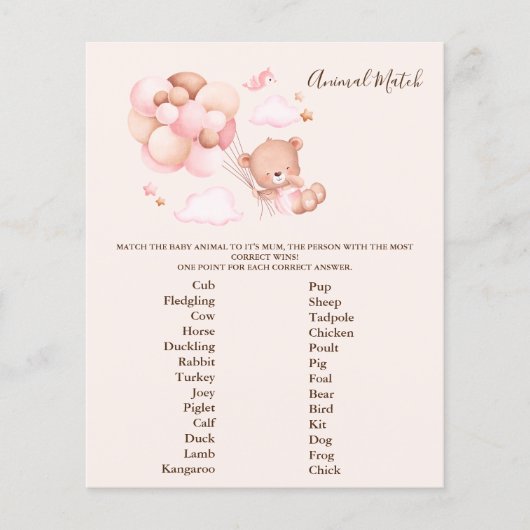 Baby Shower Game (Vorderseite)