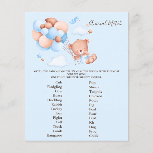 Baby Shower Game (Vorderseite)