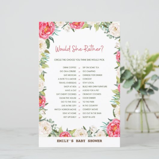 Baby Shower Game (Stehend Vorderseite)