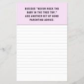 Baby Shower Game and Elternberatung Flyer (Hinten)