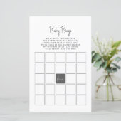 Baby Shower Game Baby Bingo (Stehend Vorderseite)