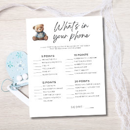 Baby Shower Game Baby Boy Was ist in Ihrem Telefon