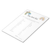 Baby Shower Game Baby Match Gender Neutral Notizblock (angewinkelt)