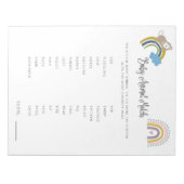 Baby Shower Game Baby Match Gender Neutral Notizblock (Vorderseite)