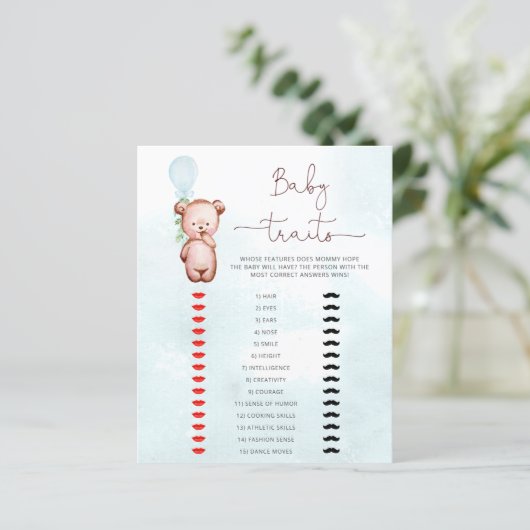 Baby Shower Game Baby Tracks (Stehend Vorderseite)