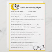 Baby Shower Game - Beenden Sie das Kinderzimmer Rh (Vorne/Hinten)