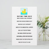 Baby Shower Game Briefpapier (Stehend Vorderseite)