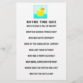Baby Shower Game Briefpapier (Vorderseite)