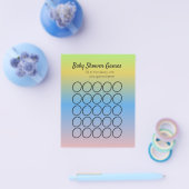 Baby Shower Game Circle Ombré Template Flyer (Einzeln)